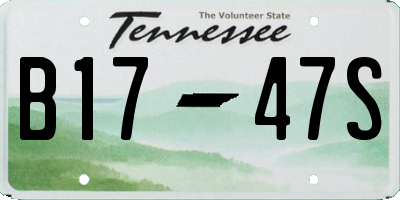 TN license plate B1747S