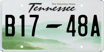 TN license plate B1748A