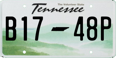 TN license plate B1748P