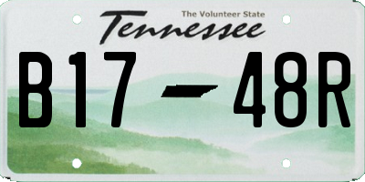 TN license plate B1748R