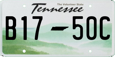 TN license plate B1750C