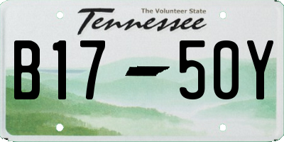 TN license plate B1750Y