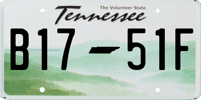 TN license plate B1751F