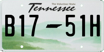 TN license plate B1751H