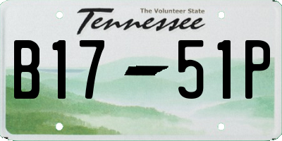 TN license plate B1751P