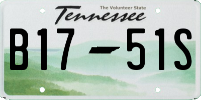 TN license plate B1751S