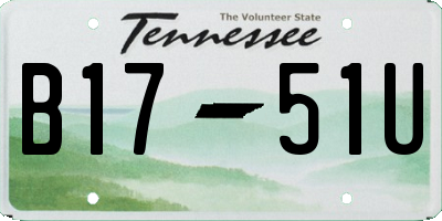 TN license plate B1751U