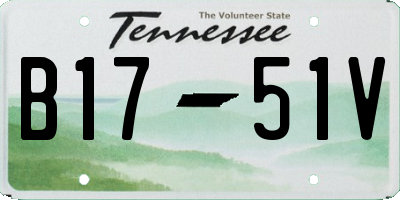 TN license plate B1751V