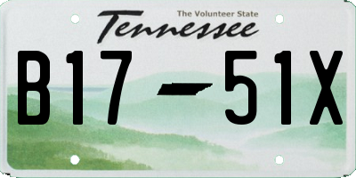 TN license plate B1751X