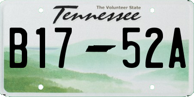 TN license plate B1752A