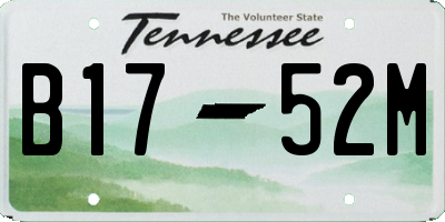 TN license plate B1752M