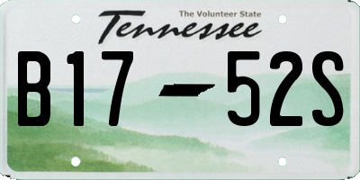 TN license plate B1752S