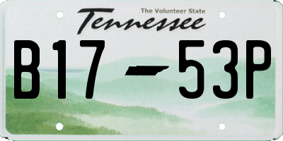 TN license plate B1753P