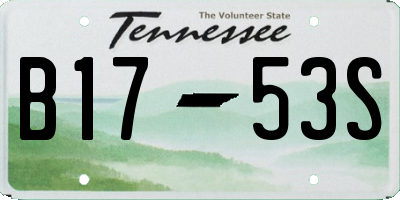 TN license plate B1753S