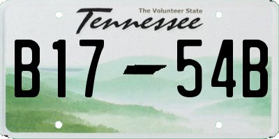 TN license plate B1754B