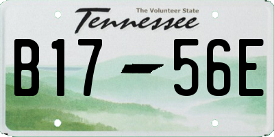 TN license plate B1756E
