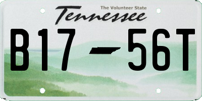 TN license plate B1756T
