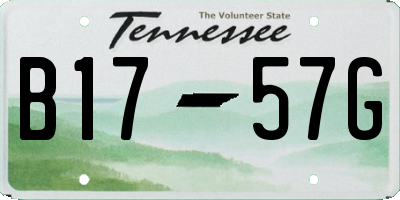 TN license plate B1757G