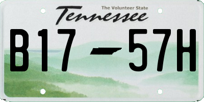 TN license plate B1757H