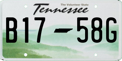 TN license plate B1758G