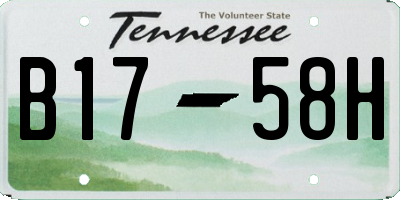 TN license plate B1758H