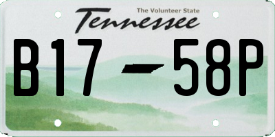 TN license plate B1758P