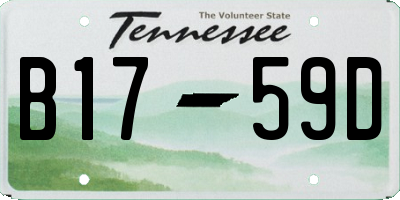 TN license plate B1759D