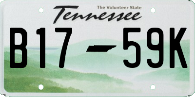 TN license plate B1759K