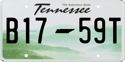 TN license plate B1759T