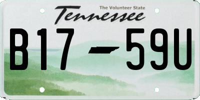 TN license plate B1759U
