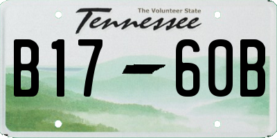 TN license plate B1760B