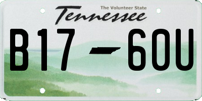 TN license plate B1760U