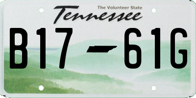 TN license plate B1761G
