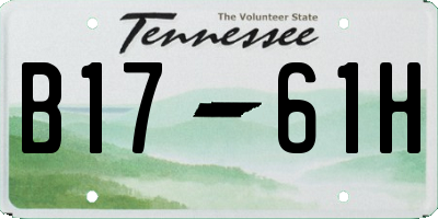 TN license plate B1761H