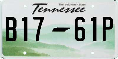 TN license plate B1761P