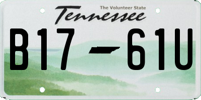 TN license plate B1761U