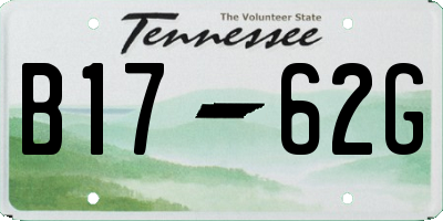TN license plate B1762G