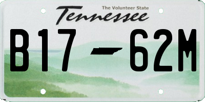TN license plate B1762M