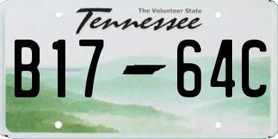 TN license plate B1764C