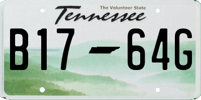 TN license plate B1764G