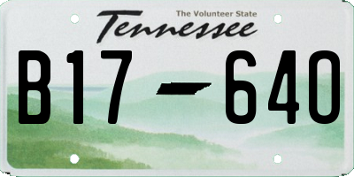TN license plate B1764O