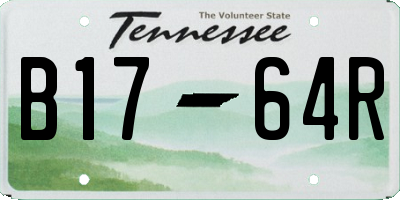 TN license plate B1764R