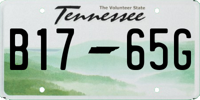 TN license plate B1765G