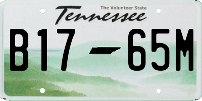 TN license plate B1765M