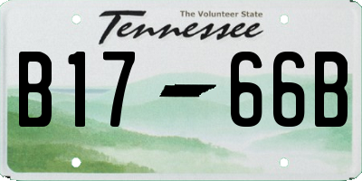 TN license plate B1766B
