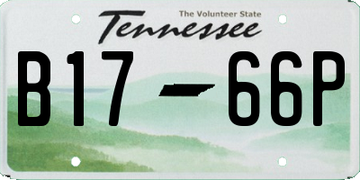 TN license plate B1766P