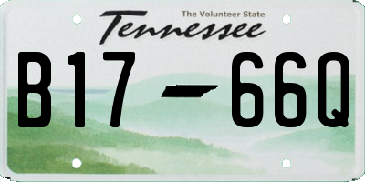 TN license plate B1766Q