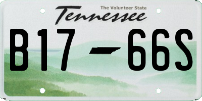 TN license plate B1766S