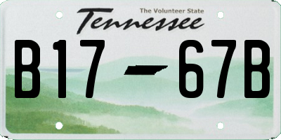 TN license plate B1767B