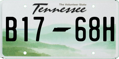TN license plate B1768H